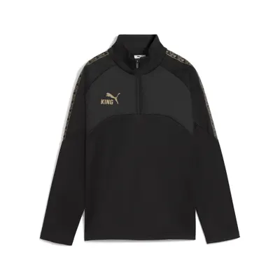Geacă copii fleece, fermoar scurt King, negru PUMA