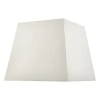 Abajur S1101 Ivory Faux Silk Tapered Square Shade 37cm