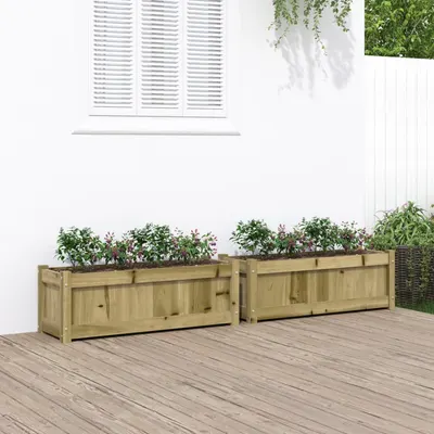 Gossi jardiniere de gradina , 2 buc., lemn de pin impregnat