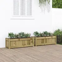 Gossi jardiniere de gradina , 2 buc., lemn de pin impregnat