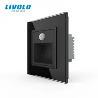 Lampa de orientare scara, cu senzor miscare, cu rama de sticla Negru