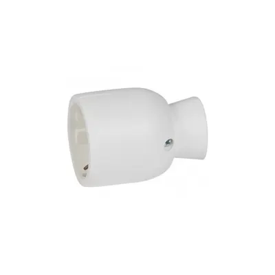 Priza 2P+E- 16 A - German standard - plastic straight outlet - alb - bulk