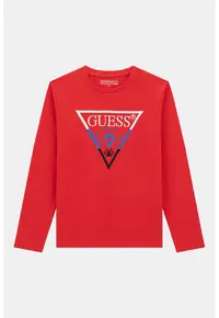 Bluza din bumbac cu logo - Rosu/Albastru royal/Alb optic