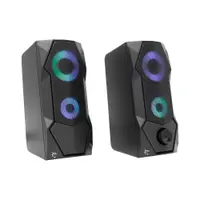Boxa Activa White Shark FLOW 2.0, 5W (2×2.5W), Efect de lumina LED RGB, GSP-634, Negru