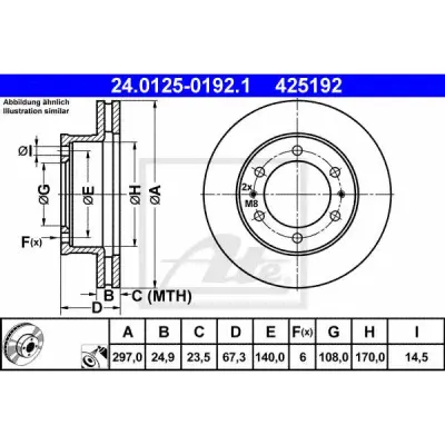 Disc frana ATE 24.0125-0192.1