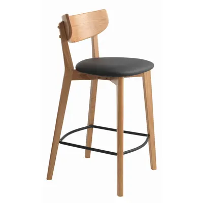 Scaun de bar din stejar Unique Furniture Pero