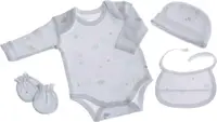 Set maternitate pentru bebeluşi Gamberritos - 4 piese, albastru