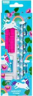 Set de creioane și radiere Sense - Unicorni