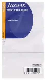 Rezerva de organizator Filofax - Personal, pentru cărți de vizită