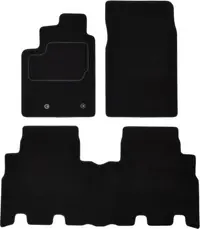 Covor podea MAMMOOTH Velours, 3 buc., fata spate, set, culoare neagra, potrivit TOYOTA YARIS VERSO 08.99-09.05, Van
