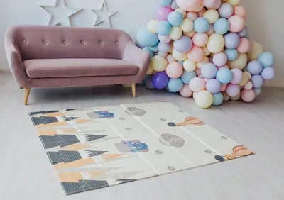 Tarc de joaca pentru copii Nichiduta, dimensiune 120 x 220 x 63, cadru metalic, pereti din plasa, poarta de acces, 10 puncte de protectie la imbinari, covoras din spuma cu doua fete, 4 inele ajutatoare si 100 bilute incluse