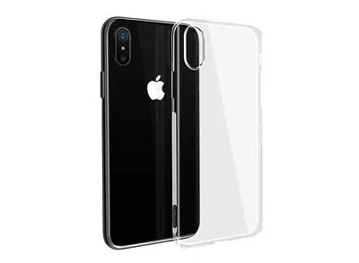 Husa simpla, Compatibila cu iPhone XS Max, Silicon, Transparent Engros