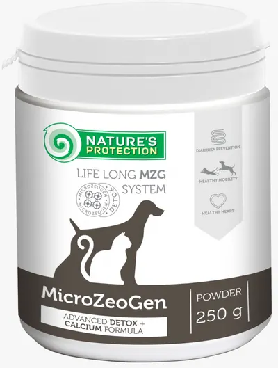 Nature's Protection MicroZeoGen, hrana cu calciu pentru caini si pisici, 200 g