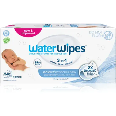 WaterWipes Baby Wipes 9 Pack servetele delicate pentru copii 9x60 buc