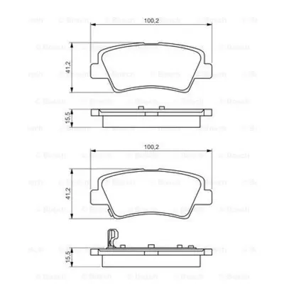 Set placute frana, frana disc BOSCH 0 986 494 557
