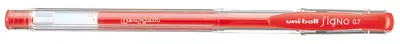Gel roller Uniball Signo – Rosu fluorescent, 0.7 mm