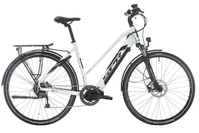 Bicicletă electrică pentru femei SPRINT - Faster Lady, 28", 530 mm, alb/negru