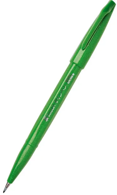 Marker pensula Pentel Sign Pen - SES15C, verde