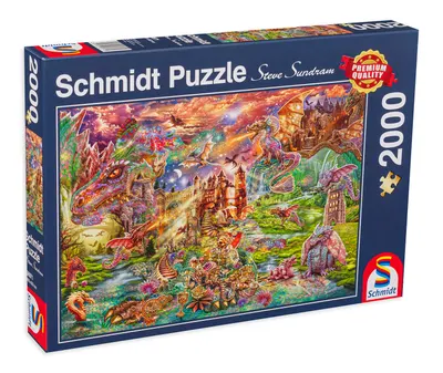 Puzzle Schmidt din 2000 de piese - The dragon's treasure