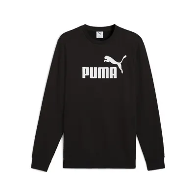 Pulover alergare bărbați logo fleece Essentials No. 1 Logo Crewneck, gri PUMA