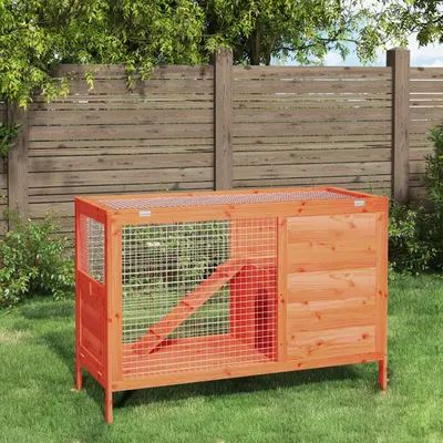 Gossi cusca pentru iepuri maro 103x44x69,5 cm lemn masiv de pin