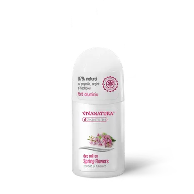 Deodorant Spring Flowers zambila si tuberoza, 50ml, VivaNatura