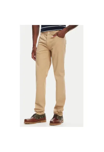 Pantaloni barbati 67117PW - Bumbac - Bej - Bej