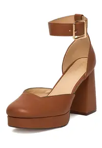 Pantofi dama - clasic - maro - sintetic