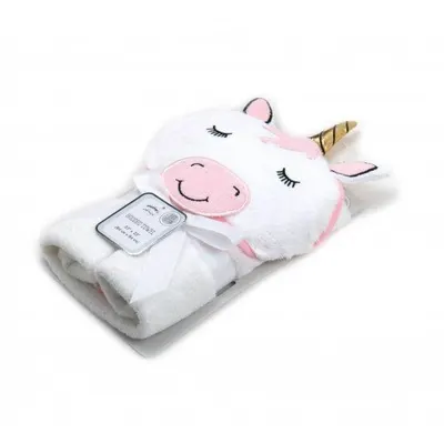 Prosop bebe cu gluga din bumbac unicorn