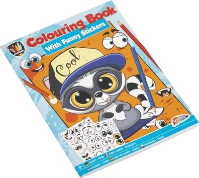 Grafix Carte de colorat - A4, cu autocolante, pentru băiat
