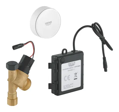 Buton oprire valva Grohe Switch, 3/8'' x 3/4'', electrovalva, alb, 40402000