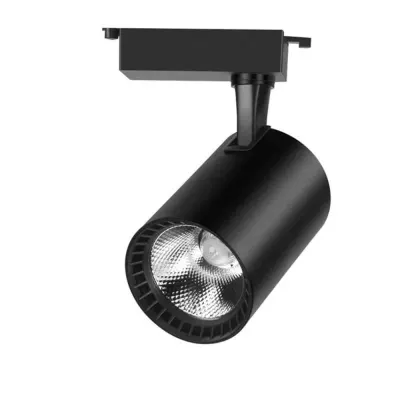 Spot LED Techstar® Tracklights, Pentru Sina RailRacks Monofazata Tip L, 10w, 6000k Lumina Rece, Iluminat Directionabil, Corp Aluminiu Negru