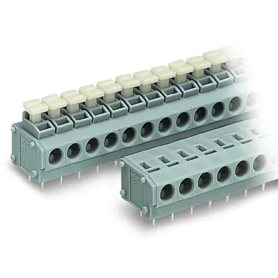 PCB terminal block; 2.5 mm²; Pin spacing 5/5.08 mm; 4-pole; PUSH WIRE®; 2,50 mm²; gray