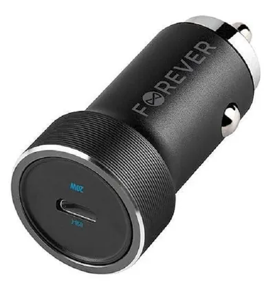 Încărcător auto Forever - CC-06, USB-C, 20W, negru