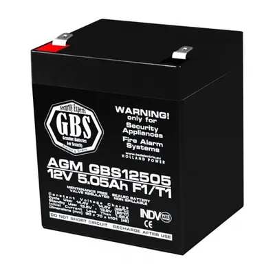 Acumulator 12V 5.05Ah F1, AGM VRLA, GBS