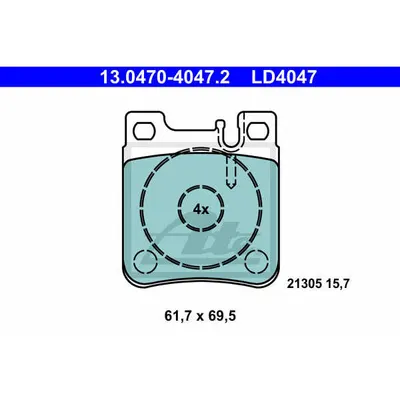 Set placute frana, frana disc ATE 13.0470-4047.2