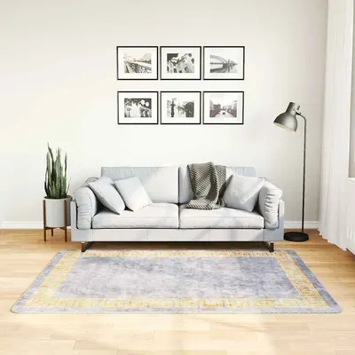 vidaXL Covor lavabil, gri, 120x180 cm