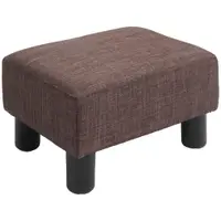 HOMCOM Taburet Otoman din stofă Scaun dreptunghiular mic căptușit pentru sufragerie și sufragerie, 40x30x24cm | Aosom Romania
