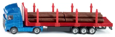Mașinuță din metal Siku Super - Camion pentru transport de busteni, 1:87