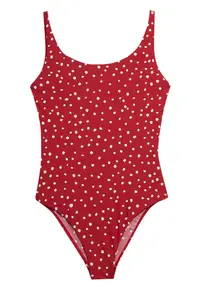 Costum de baie dama elastic - uscare rapida - rosu - poliamida/elastan