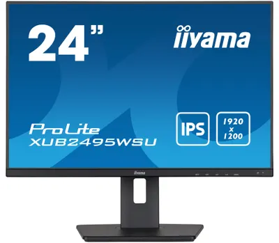 Monitor IIYAMA - XUB2495WSU-B5, 24.1'', IPS, LED, Anti-Glare, USB Hub, negru