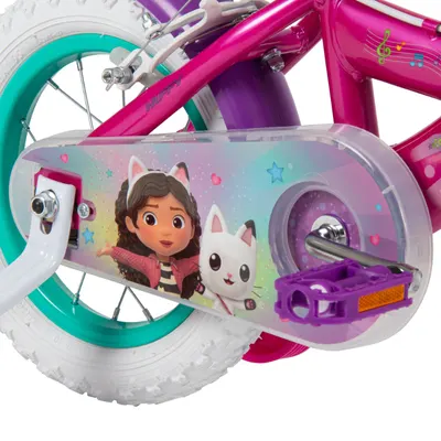 Bicicleta pentru copii 3-5 ani Huffy Gabbys Dollhouse 12 inch cu roti ajutatoare