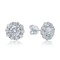 Cercei din aur alb cu diamante de 2.05ct