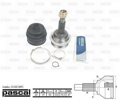 Cap planetara spre roata (22z 19z 52mm; ABS:47) CHEVROLET AVEO KALOS; DAEWOO KALOS 1.2 dupa 2003