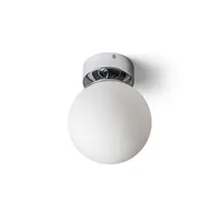 BOLLY 17 Plafoniera opal-colored sticla/crom 230V E27 15W IP44