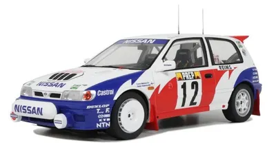 Model de colecție OTTOMobile Competitiv: Mașini - Nissan Sunny GTI-R White Tommi Makinen Rallye Monte Carlo (1992)