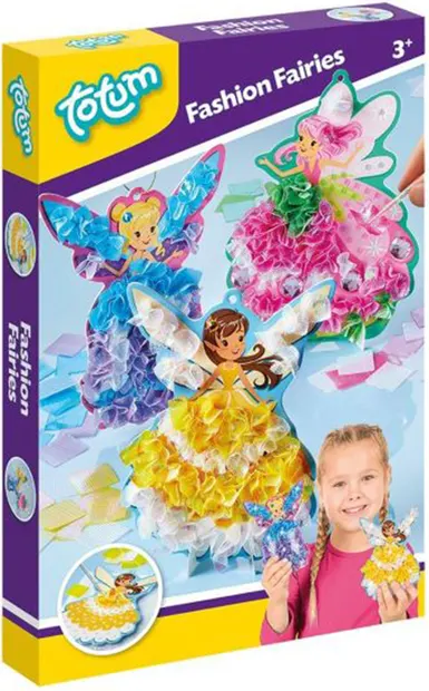 Set creativ Totum - Decorează zâne de modă DIY, 3 piese
