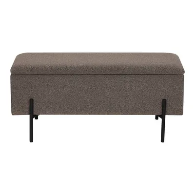 Bancă maro cu tapițerie din țesătură bouclé Watford – House Nordic