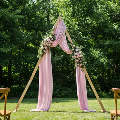 vidaXL Arc de nuntă Maro deschis 202 x 95 x 254 cm Lemn masiv de pin