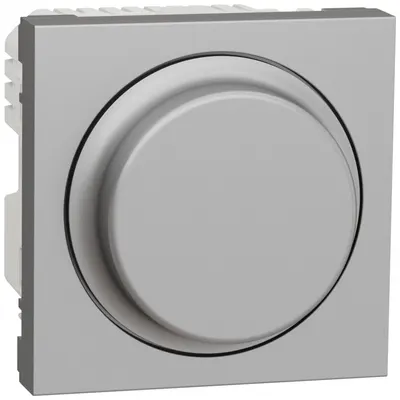 Variator universal rotativ LED 2 module Schneider Noua Unica NU351430, aluminiu